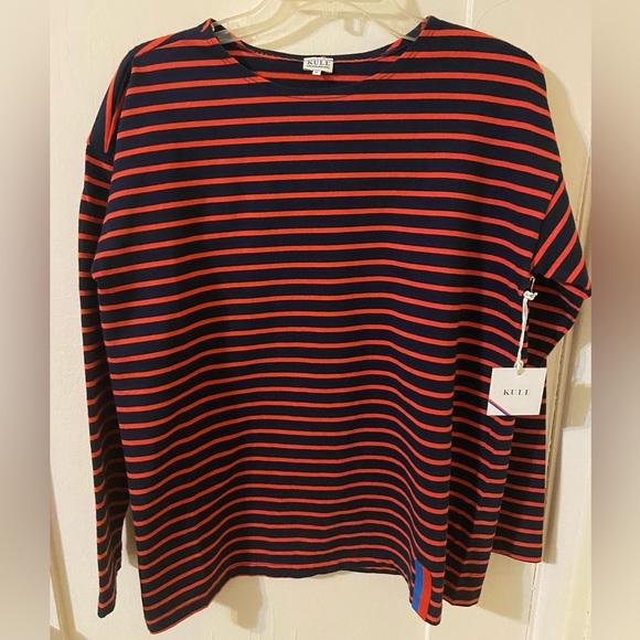 KULE - THE BOYFRIEND long striped shirt - Picture 3 of 5